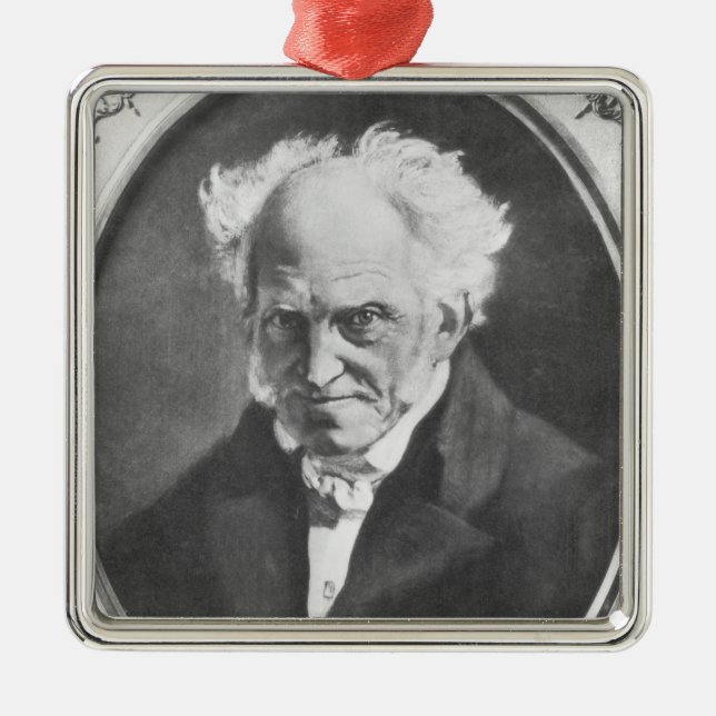 Arthur Schopenhauer Metal Ornament (Front)