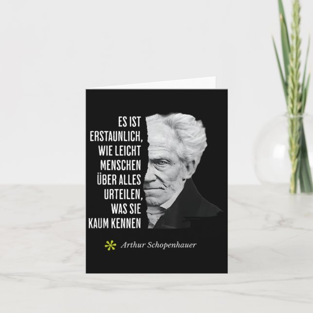 Arthur Schopenhauer Philosophy Quote Birthday Febr Card (Front)