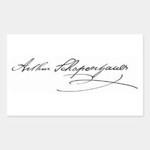 Arthur Schopenhauer Signature Sticker