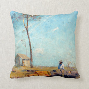 Arthur Streeton The Selector's Hut Whelan Throw Pillow