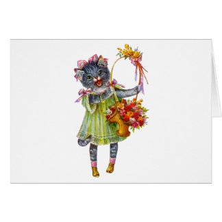 Arthur Theile Kitty Cat with Flower Basket