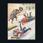 Arthur Thiele - Bobsledding Anthropomorphic Cats Postcard<br><div class="desc">Arthur Thiele - Bobsledding Anthropomorphic Cats - Charming vintage image.</div>