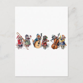 Arthur Thiele - Cat Orchestra in the Snow Postcard
