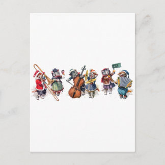Arthur Thiele -  Cats Play Orchestra in the Snow. Postcard
