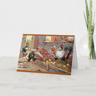 Arthur Thiele Easter Card - Bunnies Steal Eggs!