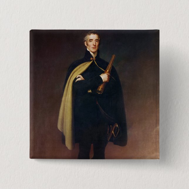 Arthur Wellesley  Duke of Wellington 2 Inch Square Button (Front)