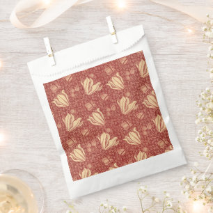 Arthur Wilcock The Lily Vintage Floral Red Pattern Favour Bag