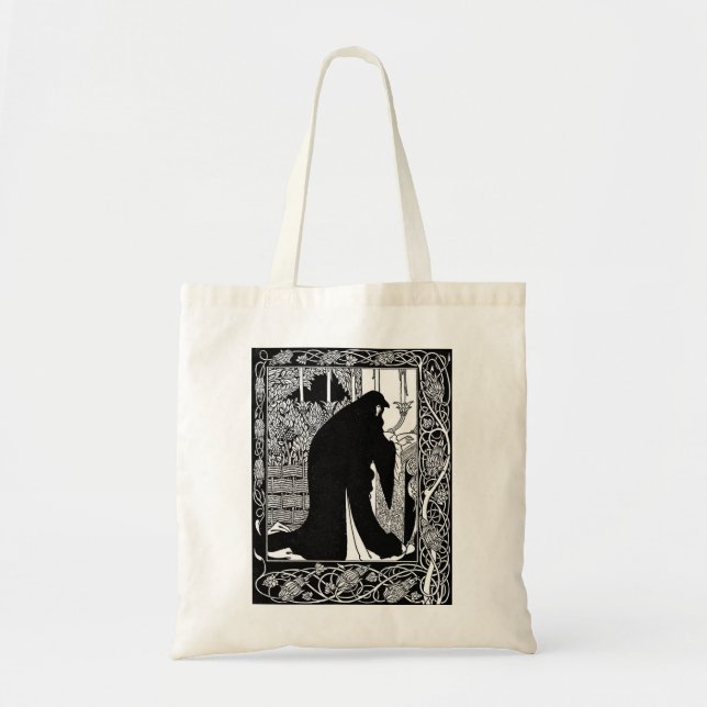 Arthur's death, by Aubrey Beardsley. HD Tote Bag (Front)