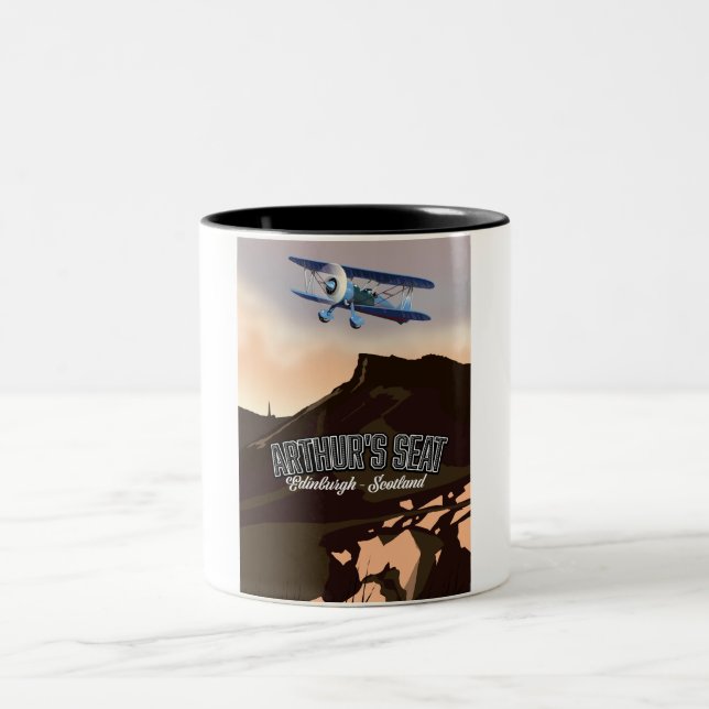Arthur's Seat Edinburgh Scotland Two-Tone Coffee Mug (Center)
