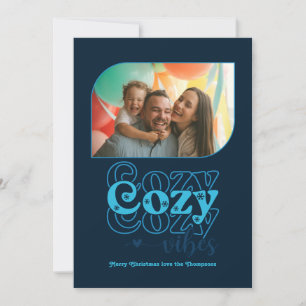 Artic Groove Cozy Vibes Only Christmas Photo Holiday Card