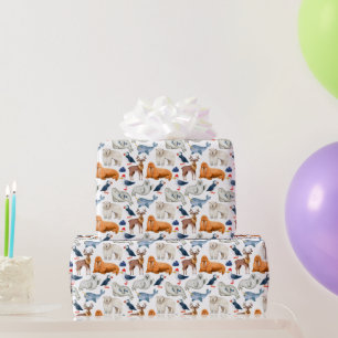 Artic Pattern Watercolor Polar Animals Seal Walrus Wrapping Paper