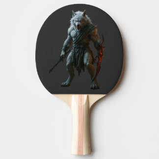 Artic Werewolf Ping Pong Paddle