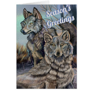 Artic Wolves~ Season's Greetings Christmas Card