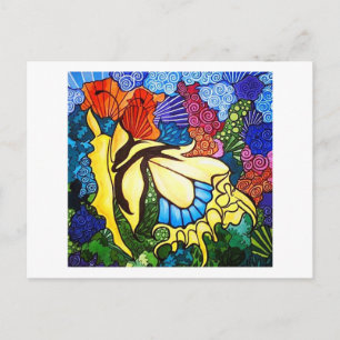Artichicks art on a postcard (Abstract butterfly)