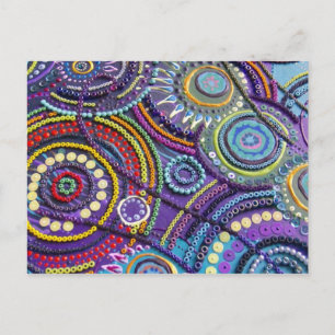 Artichicks art on a postcard (peacock duo)