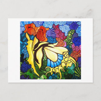 Artichicks art sur une carte postale (papillon Abs