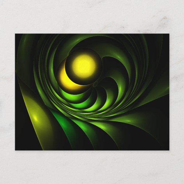 Artichoke Abstract Fractal Artwork Postcard (Front)
