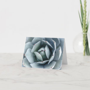 Artichoke Agave Cactus   Sage Green Note Card