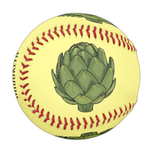 Artichoke cartoon illustration baseball