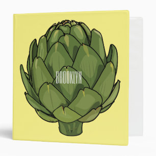 Artichoke cartoon illustration binder