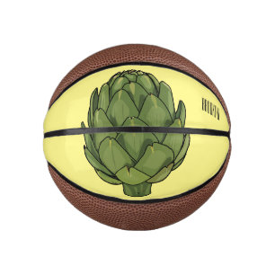 Artichoke cartoon illustration mini basketball