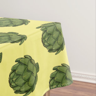 Artichoke cartoon illustration tablecloth