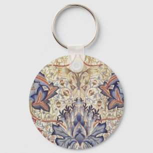 Artichoke Design by William Morris Keychain