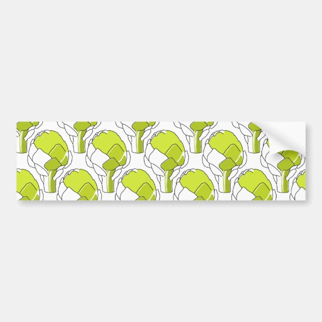 Artichoke Doodle Art Bumper Sticker (Front)
