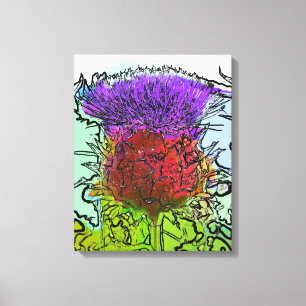ARTICHOKE FLOWER CANVAS PRINT