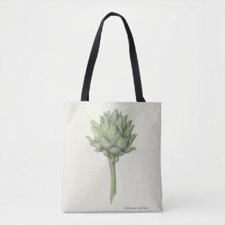 artichoke, foodies, chefs, gardeners, vintage art tote bag