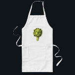 Artichoke Long Apron<br><div class="desc">Made from original watercolor art.</div>
