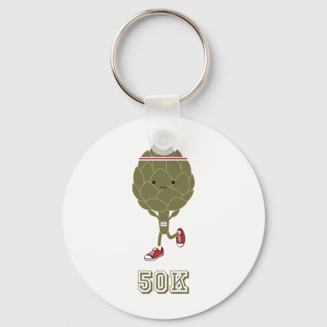 Artichoke Runner 50K Keychain (Front)