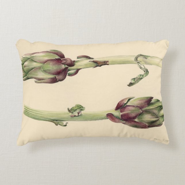 Artichokes 2005 decorative pillow (Front)