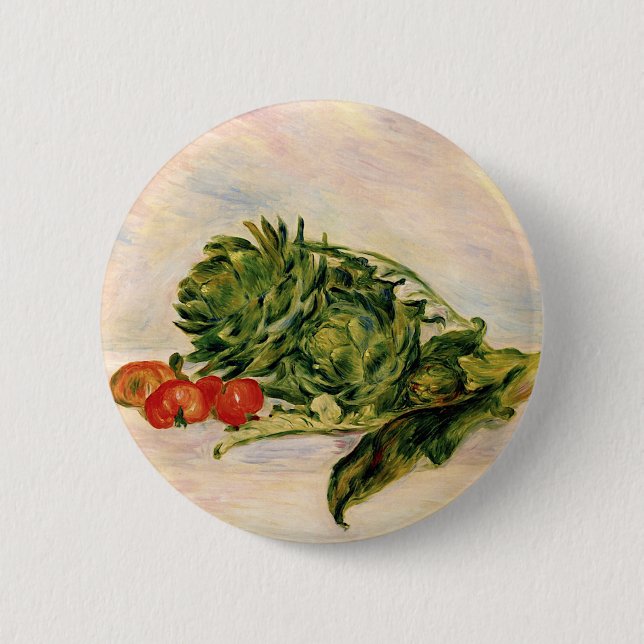 Artichokes and Tomatoes 2 Inch Round Button (Front)