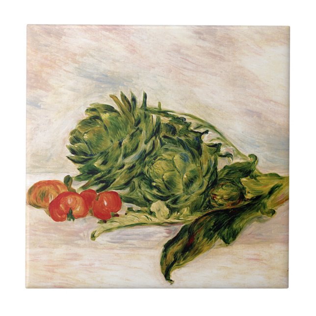 Artichokes and Tomatoes Tile (Front)