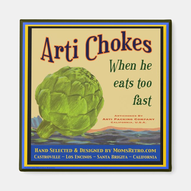 Artichot Vintage Crate Art Magnet (Devant)