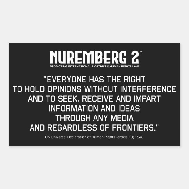 Article 19 Déclaration des Stickers Droits de l'Ho (Devant)