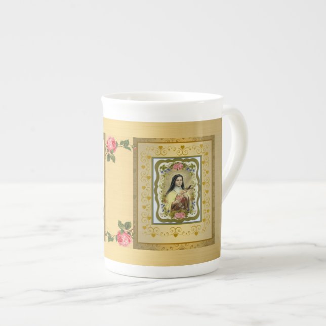 ARTICLE de CADEAU d'or de tasse de porcelaine (Devant droit)