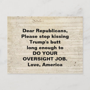 Article I Constitution Congress Do Your Job Postcard