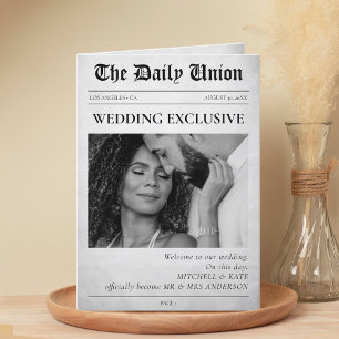 Article journal Programme de mariage plié