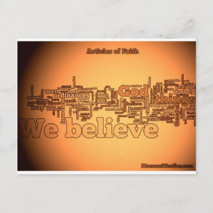 Articles of Faith wordle Postcard