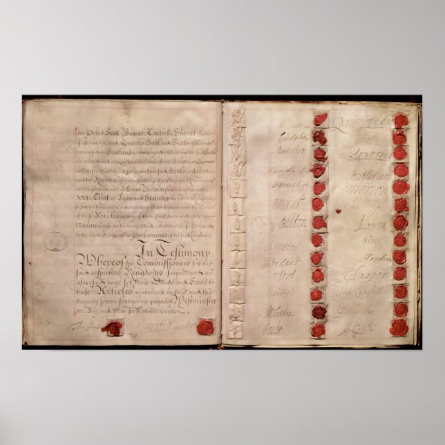 Articles of Union between England and Scotland Poster (Front)