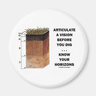 Articulate A Vision Before You Dig ... Horizons Magnet