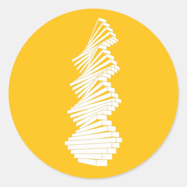 articulated wall classic round sticker (Front)