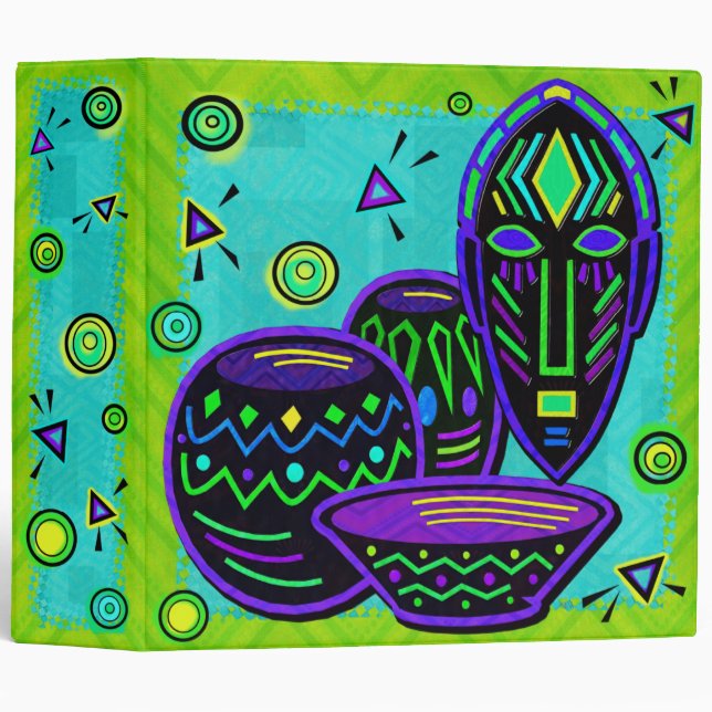 Artifact African Pop Art Binder (Front/Spine)