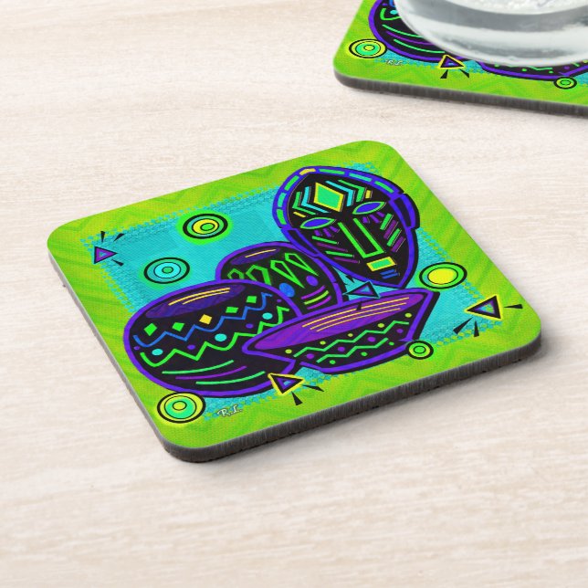 Artifact African Pop Art Coaster (Left Side)