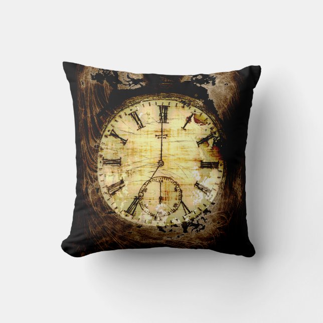 Artifact of Time - Pocket Watch Throw Pillow (Front)