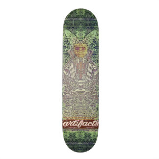 artifacts - green wiseman test deck skateboard