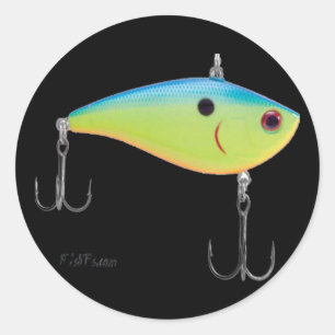 Artificial Bait, Tackle, Fishing Gear Classic Round Sticker