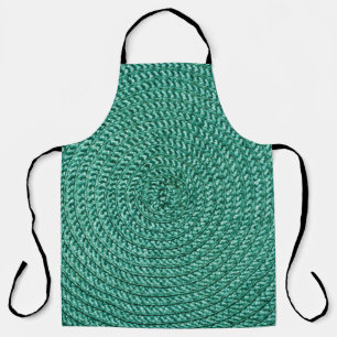 Artificial braided green fabric texture. apron